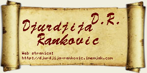 Đurđija Ranković vizit kartica